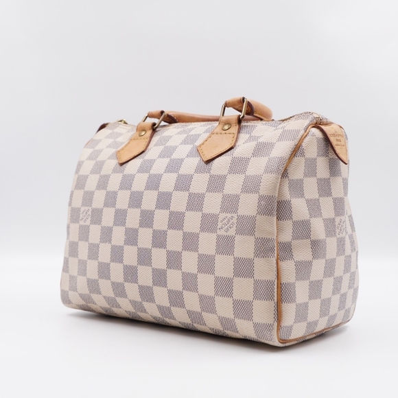 CA02 💚 Louis Vuitton Damier Azur Speedy 25 Handbag - Picture 5 of 15